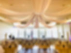 8 panel ceiling drape with chandelier