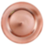 Metallic rose gold charger