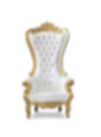 Gold/White 6 ft Throne chair