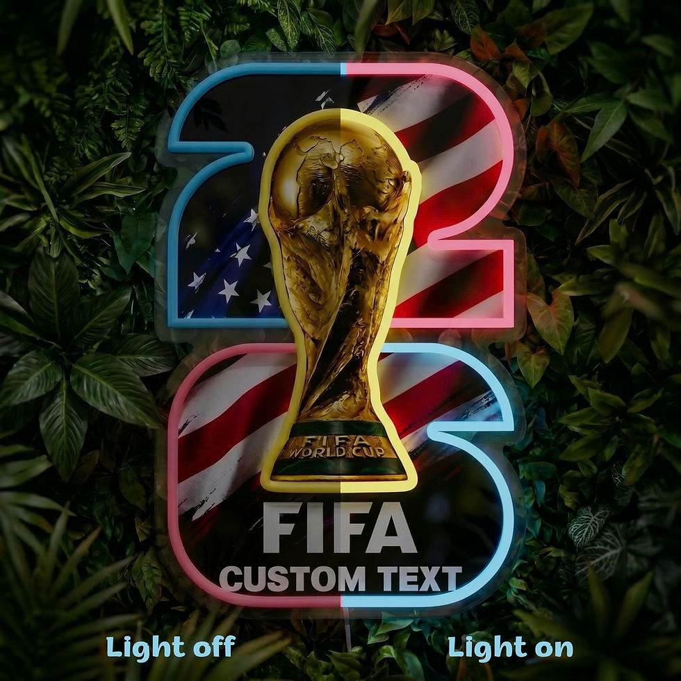 Thumbnail: Custom World Cup Neon Sign | Custom Logo Neon for Bar & Man Cave - USA