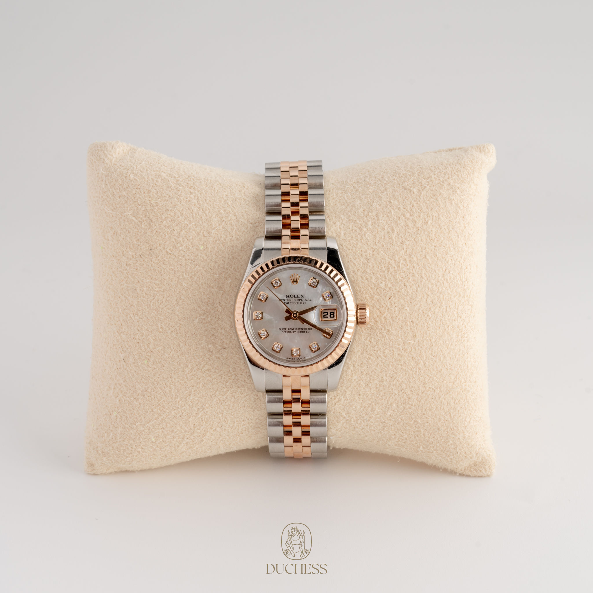 Rolex Datejust 26 Two Tone Mother Of Pearl 10 Point Diamond