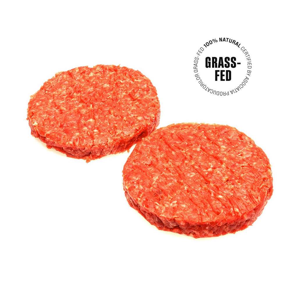 Hamburger din vită Angus 100% Grass-Fed. Low Fat