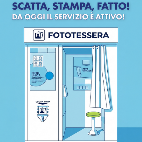 📸 Una fototessera quando ti serve, senza perdere tempo.