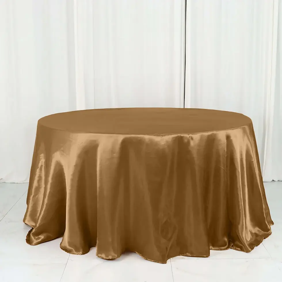 Thumbnail: 120” Round Satin Table Cloth –Rental