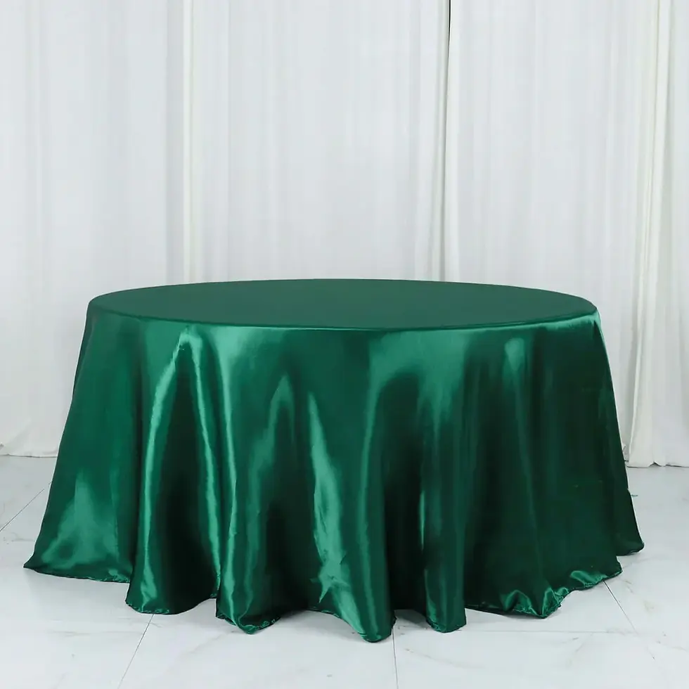 Thumbnail: 120” Round Satin Table Cloth –Rental