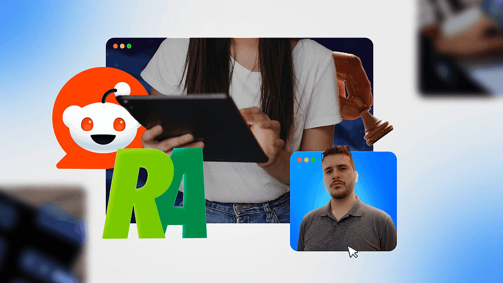 João Pedro Barros, Redator SEO da Kipiai, em arte de capa do artigo sobre como usar conversas do Reddit e Reclame Aqui para Social Listening e AI Search.