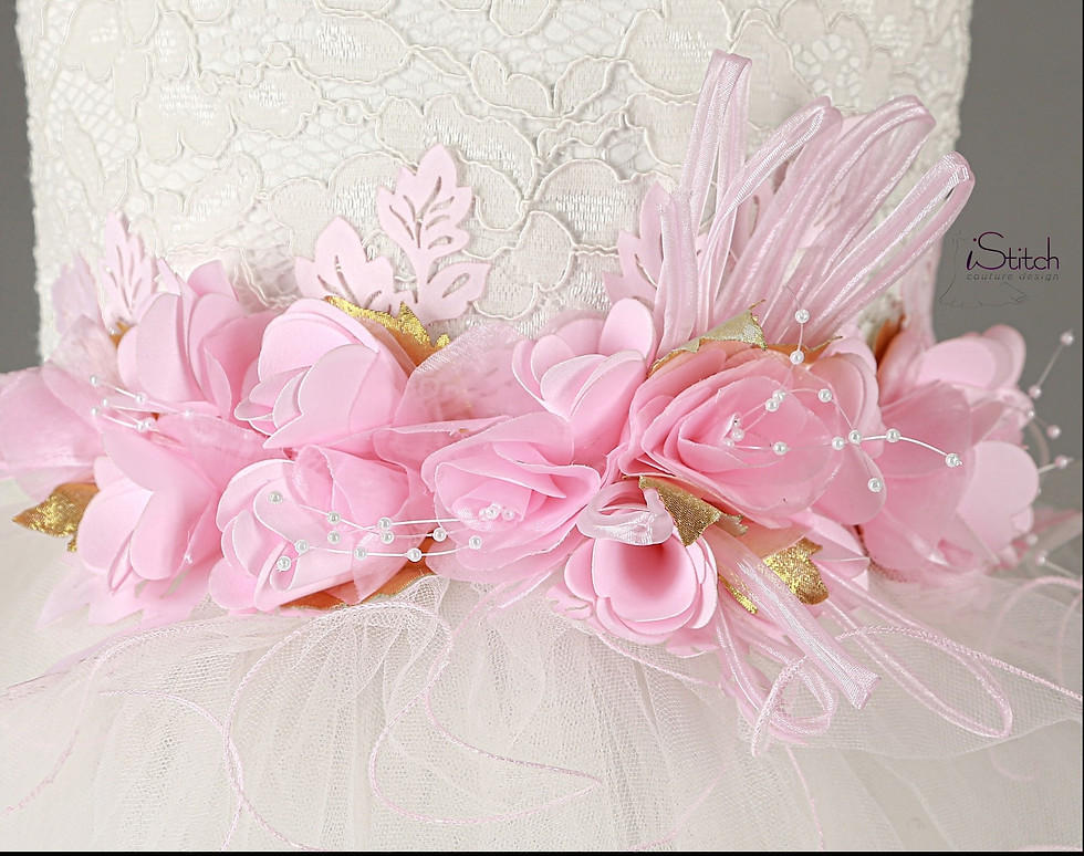 Thumbnail: 'Petal Whimsy' - Girls' Dress For Special Occasions | Bust 30"