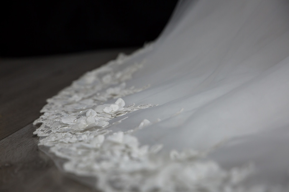 Thumbnail: 'Amara Bloom' Lace Corset Wedding Dress | Size 12-14