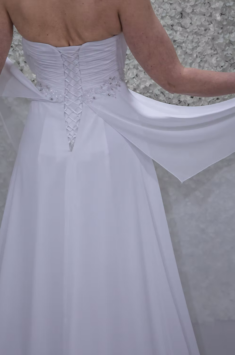 Thumbnail: Handmade A-Line Wedding Dress 'Bella' - Size 10