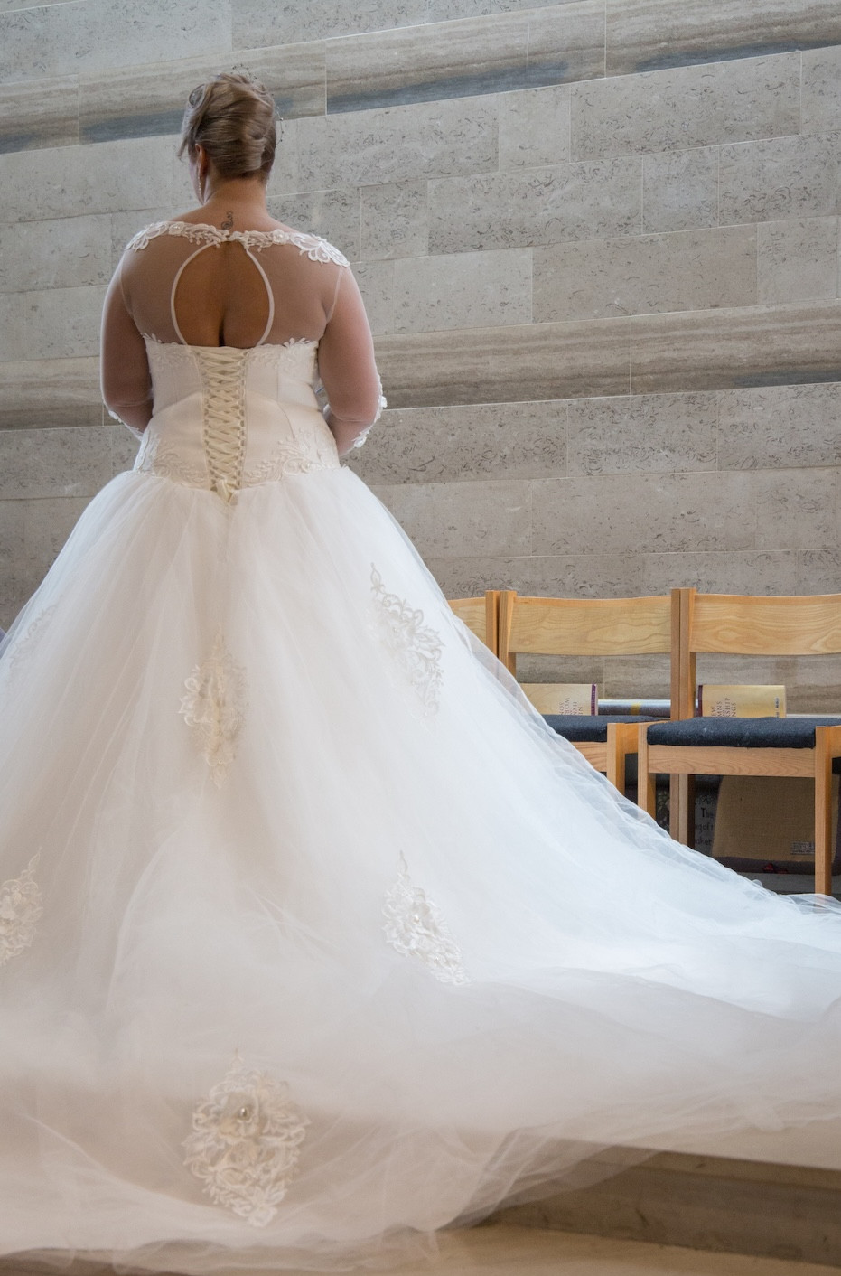 Thumbnail: ‘Vienna Rose’ Lace Wedding Dress - Size 20