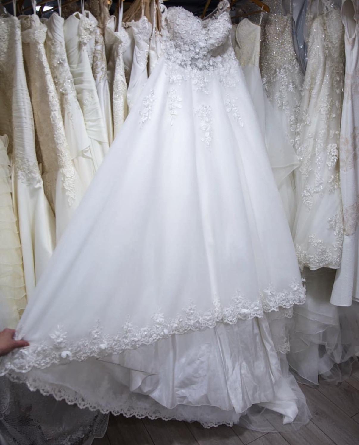 'Amara Bloom' Lace Corset Wedding Dress | Size 12-14
