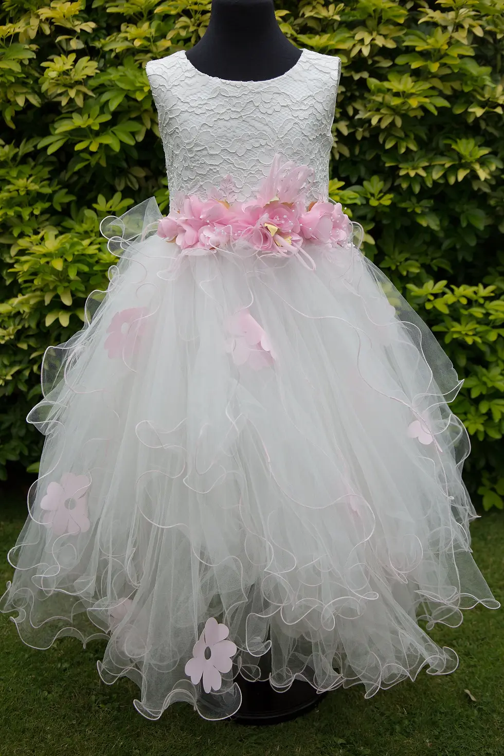 Thumbnail: 'Petal Whimsy' - Girls' Dress For Special Occasions | Bust 30"