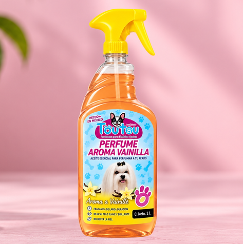 Perfume Toutou Aroma Vainilla para perro de 1 litro