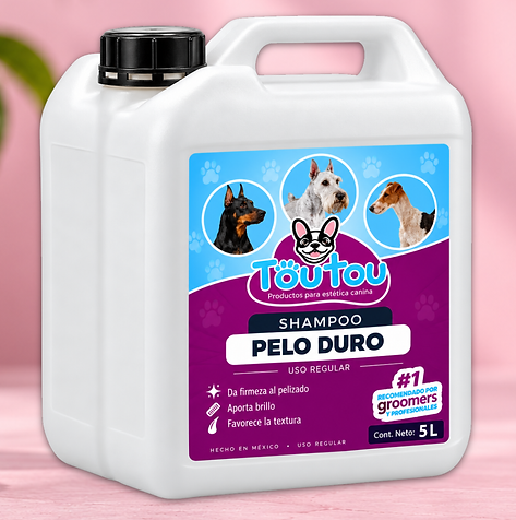 Shampoo Toutou Pelo Duro presentación de 5 litros para perros