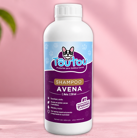 Shampoo Toutou Avena de 1,150 ml para perros