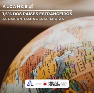 1,5% dos países estrangeiros acompanham nossas mídias de acordo com o relatório de julho/2023