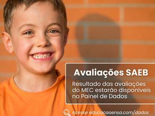 Resultado das avaliações do SAEB estarão disponíveis no Painel de Dados