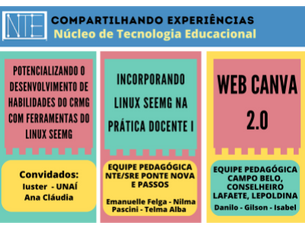 Weboficinas NTE: compartilhando experiências