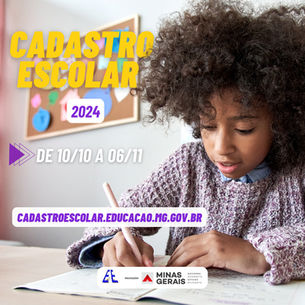 Começa amanhã (10/10), o período das inscrições no Cadastro Escolar 2024