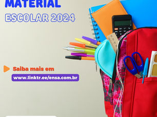 Confira a lista de Material Escolar para o ano letivo de 2024