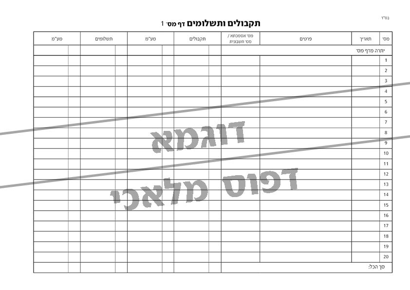 ספר תקבולים ותשלומים