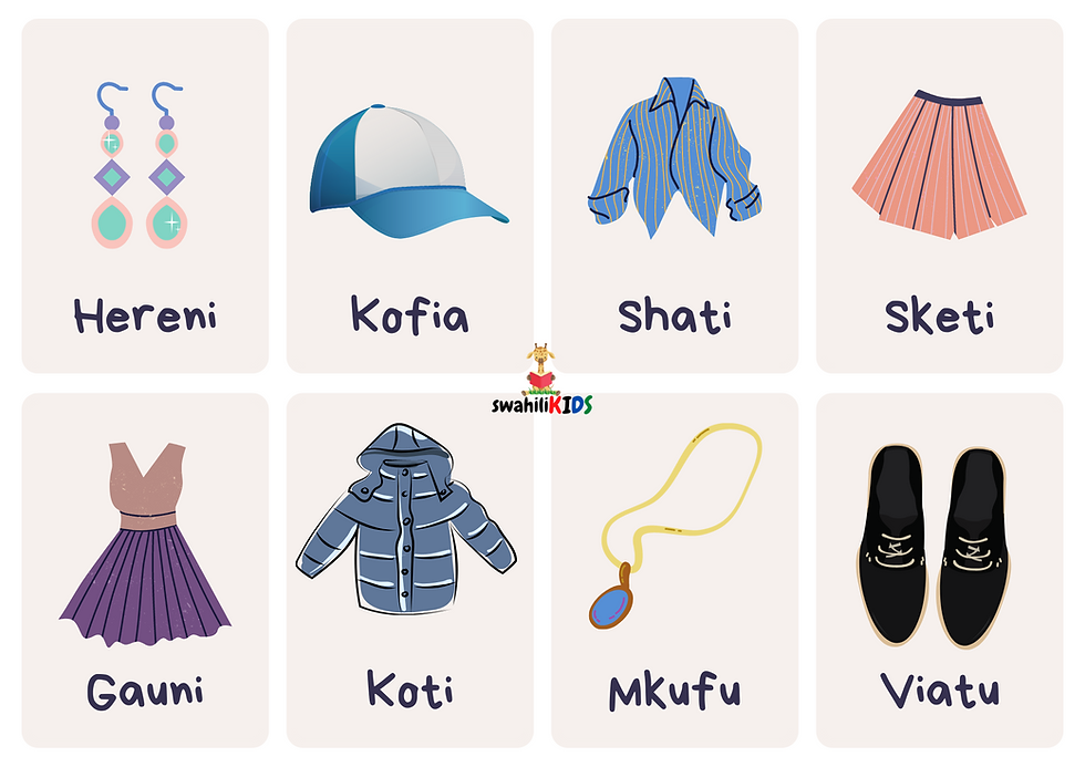 Mavazi_Nguo_Clothes_Swahili