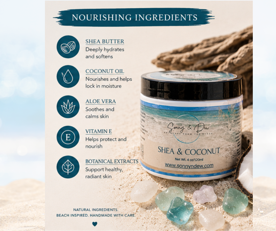 Thumbnail: Shea and Coconut Moisturizing Natural Body Lotion for dry skin