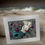 Thumbnail: "5x7 White Frame Mermaid Art – Glittering Tail in Pinks, Blues & Magical Hues"