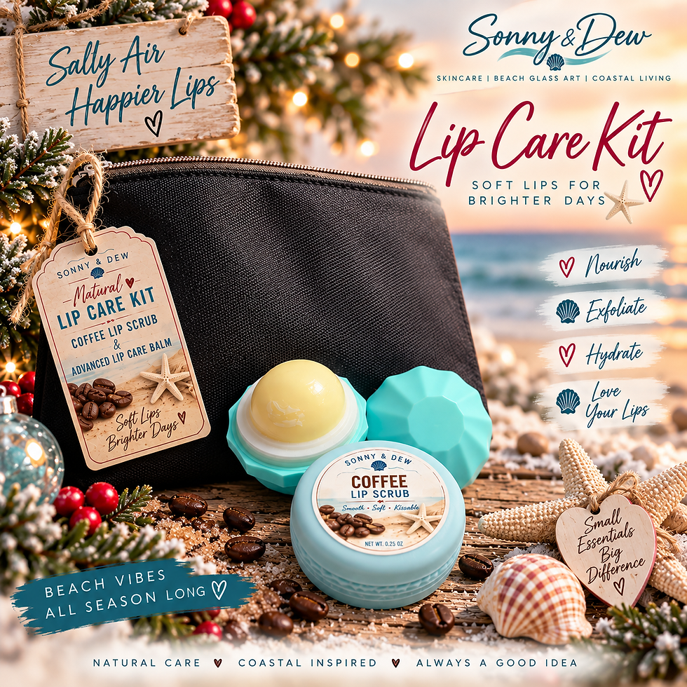 Sonny & Dew Coffee Lip Care Kit with Coffee Lip Scrub and moisturizing lip balm