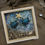 Thumbnail: 8x8 Two-Tone Frame – Big-Eyed Blue Turtles Swimming to a Rocky Shore