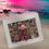 Thumbnail: "Flamingo Beach Glass Art - 5x7 White Frame with Rose Gold and Seashells"
