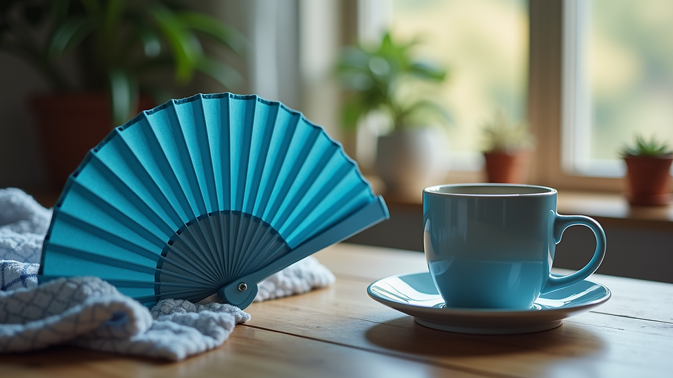 Stylish Coffee Mugs Trends: Blue Fan Quilt Coffee Mug Features