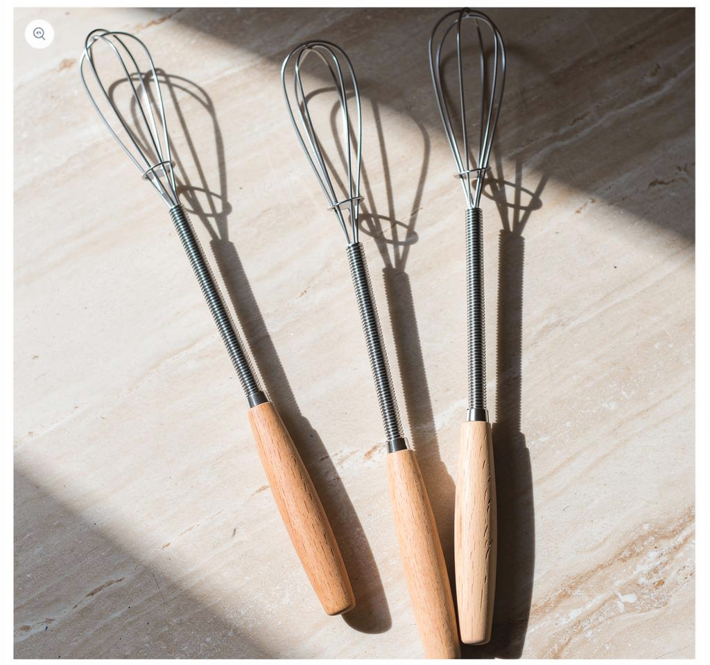 Vintage Mini Whisk with Wood Handle