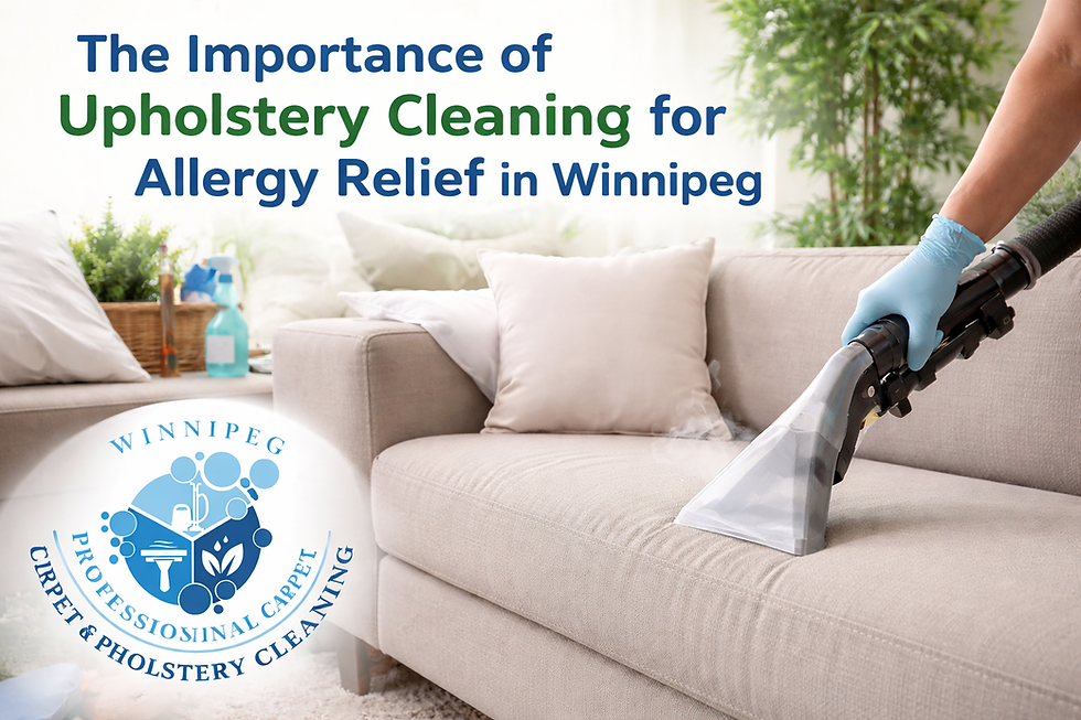 The Importance of Upholstery Cleaning for Allergy Relief in Winnipeg