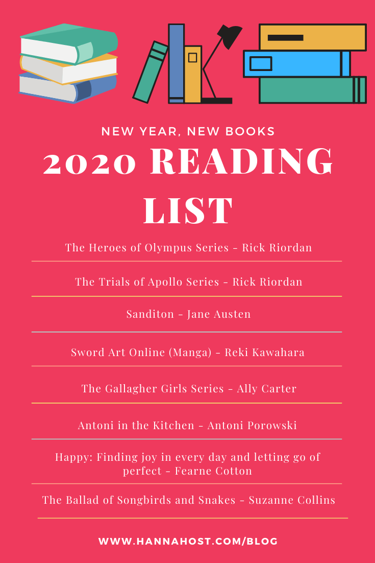 2020 reading list infographic