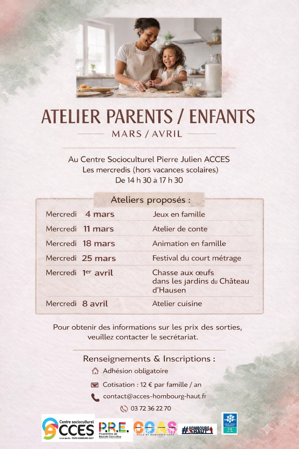 Programme des mercredis de Mars Avril