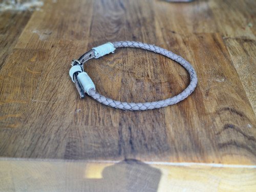 CopcoPet Collier Cuir Tressé Fait Main – Avec Chaîne De Traction – Marron – Pour Chien 35-50 Kg