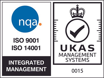 A logo of NQA and UKAS Management System.