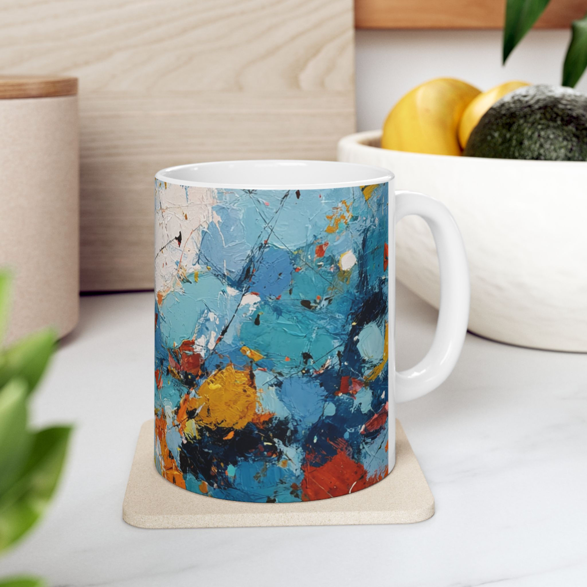 Abstract Expressionism #6 Ceramic Mug | Artistic Coffee Cup (11oz & 15oz)