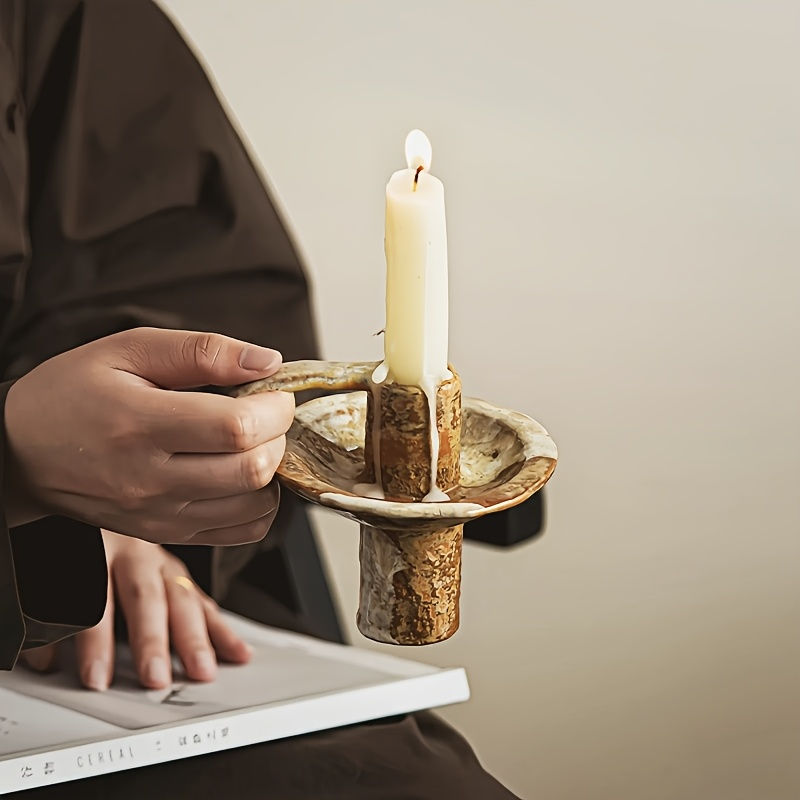 Thumbnail: Handcrafted Ceramic Candlesticks with Kiln Texture