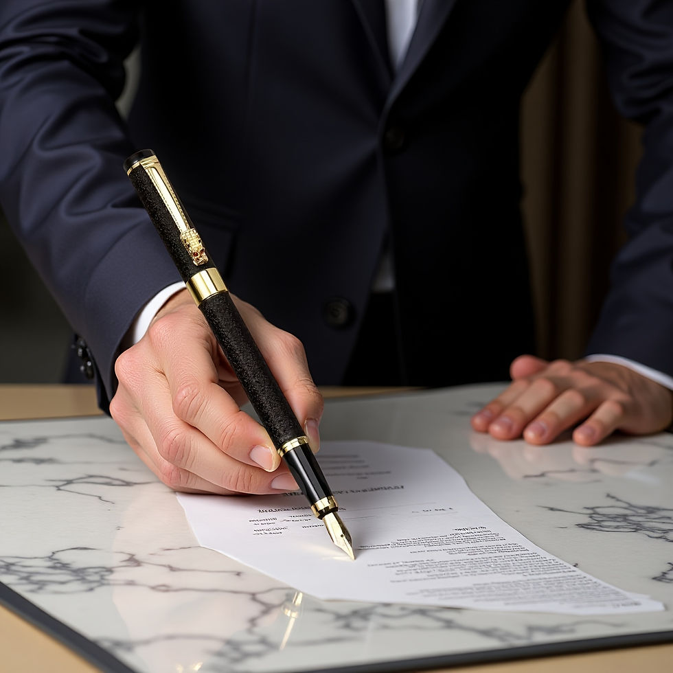 Thumbnail:  Two Executive Fountain Pens | 20Ink Cartridges | Head Executive Pen Set-Matte 