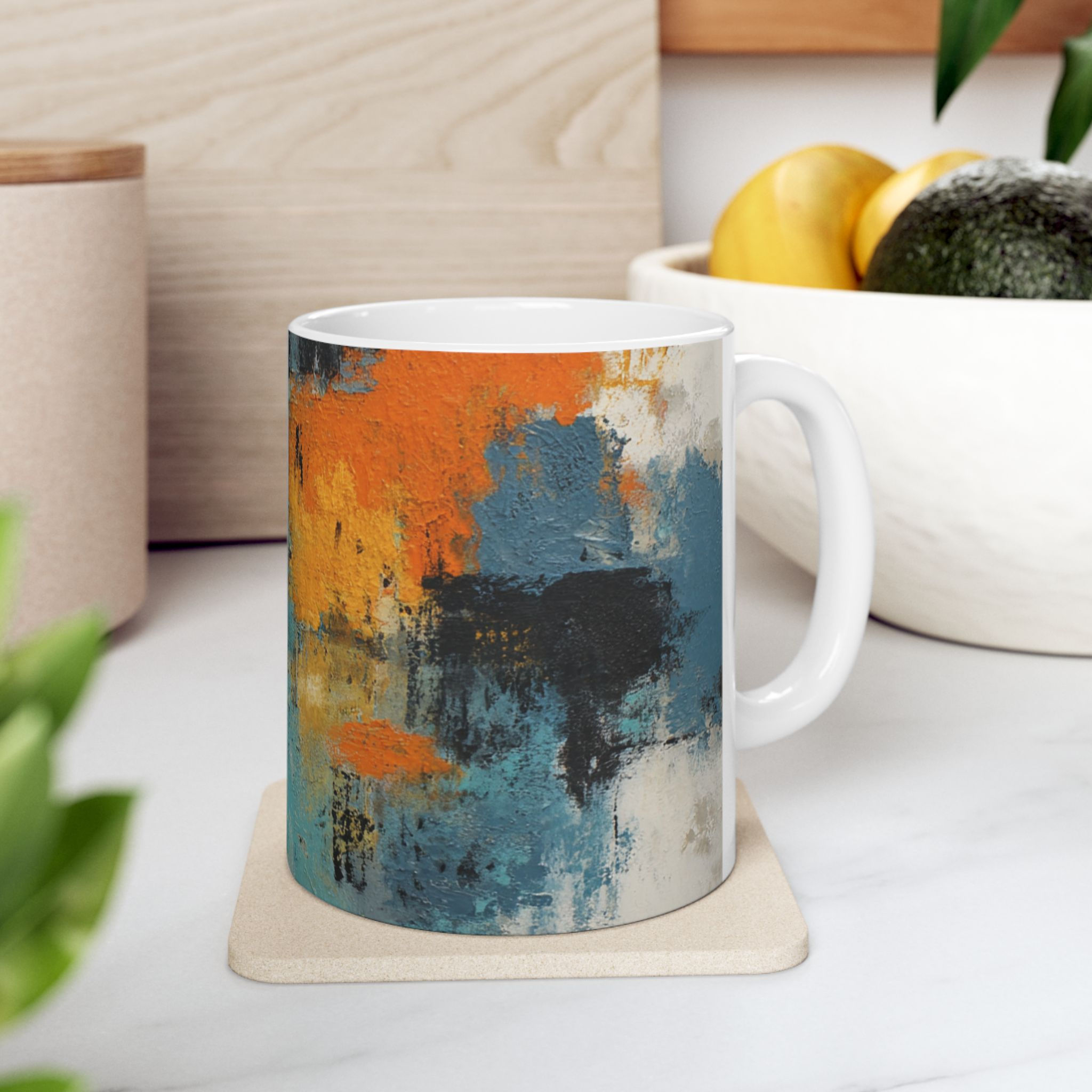 Abstract Expressionism #5 Ceramic Mug | Artistic Coffee Cup (11oz & 15oz)