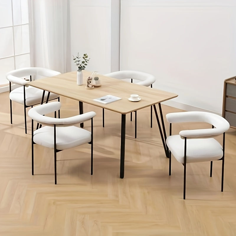 Thumbnail: Set of 2 Modern Barrel Dining Chairs | Vegan Leather Upholstered Accent Side Ch