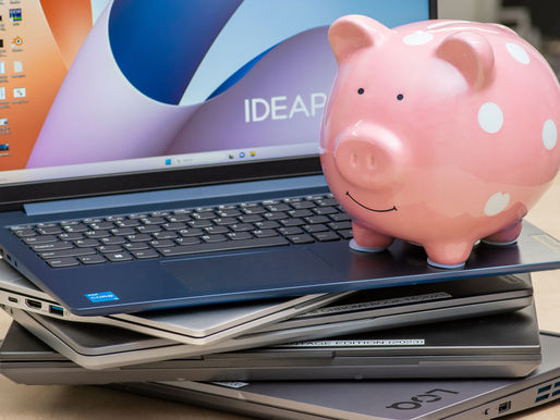 Piggy Bank on Laptop