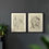 Thumbnail: Vintage Sketch Framed Wall Art Set