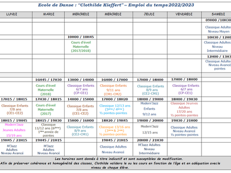 MAJ - PLANNING ANNEE 2022-2023
