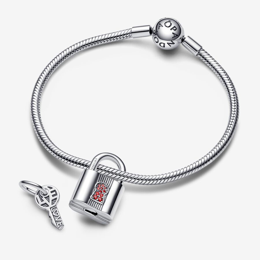 Miniatura: Padlock and Key Dangle Charm