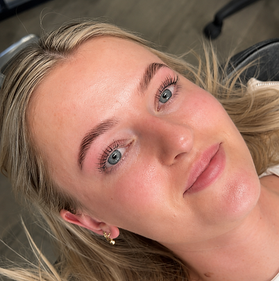 Brow lamination treatment with sofa, fluffy styled brows at arch. beauty studio in Newtown, Powys
