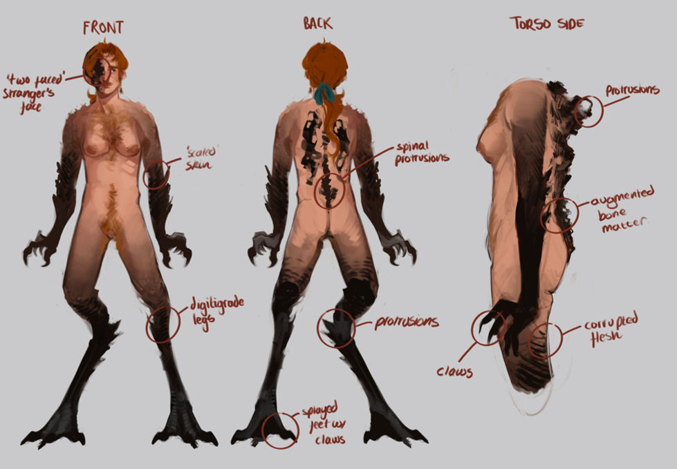 Fellian's Monstrous Form turnaround iteration 1