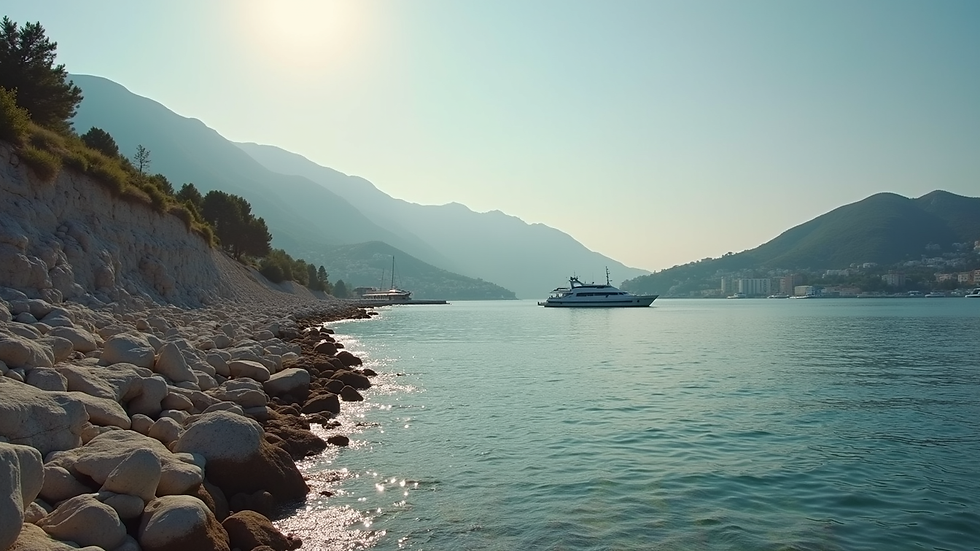 Yüksek açıdan Bodrum sahilinde lüks konutlar